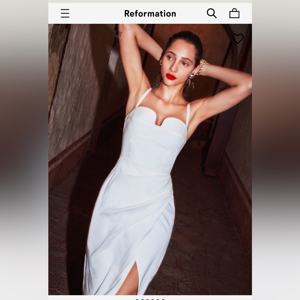 Reformation Alfred Dress White